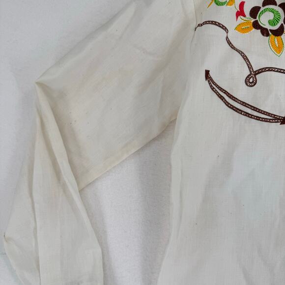 Vintage Border Town Kids Western Button Down Shirt Size 10 Cowboy Retro USA - Picture 4 of 14